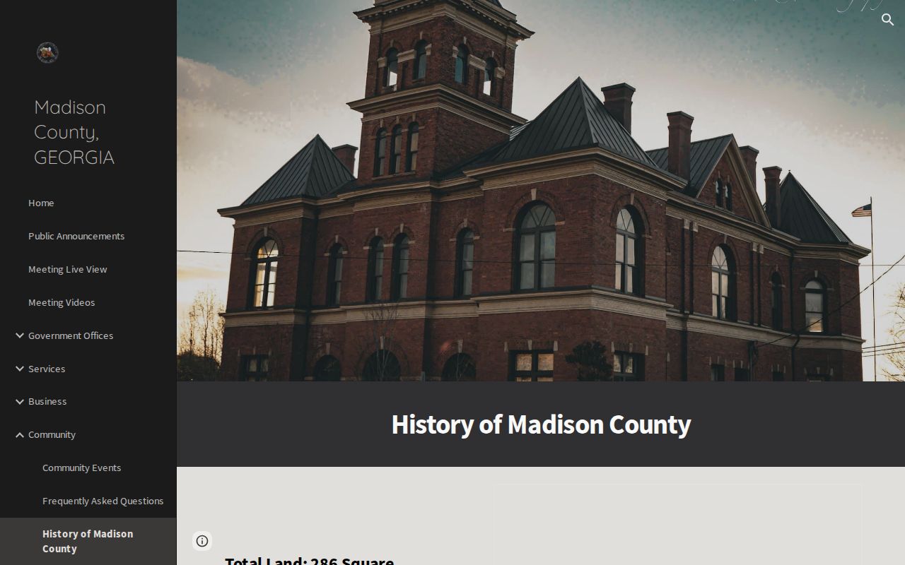 Madison County court docket courthouse history source