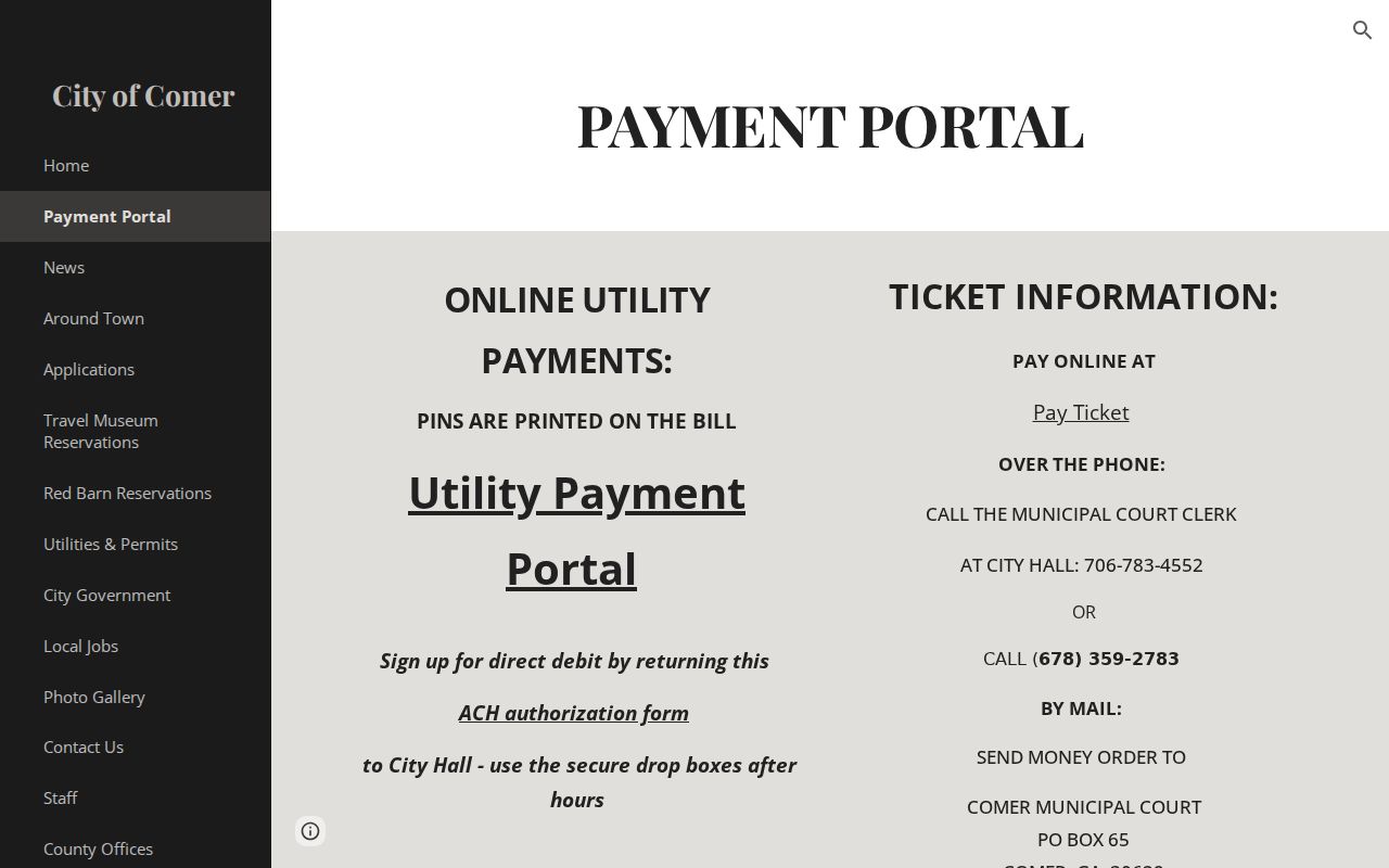 Madison County traffic court records Comer payment instructions